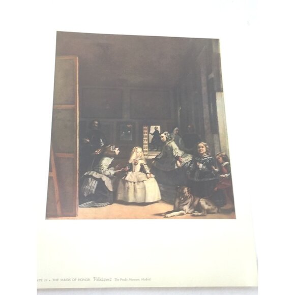 The Maids of Honor Print Vintage Diego Rodriquez de Silva y Velazquez 25428 - Picture 3 of 3